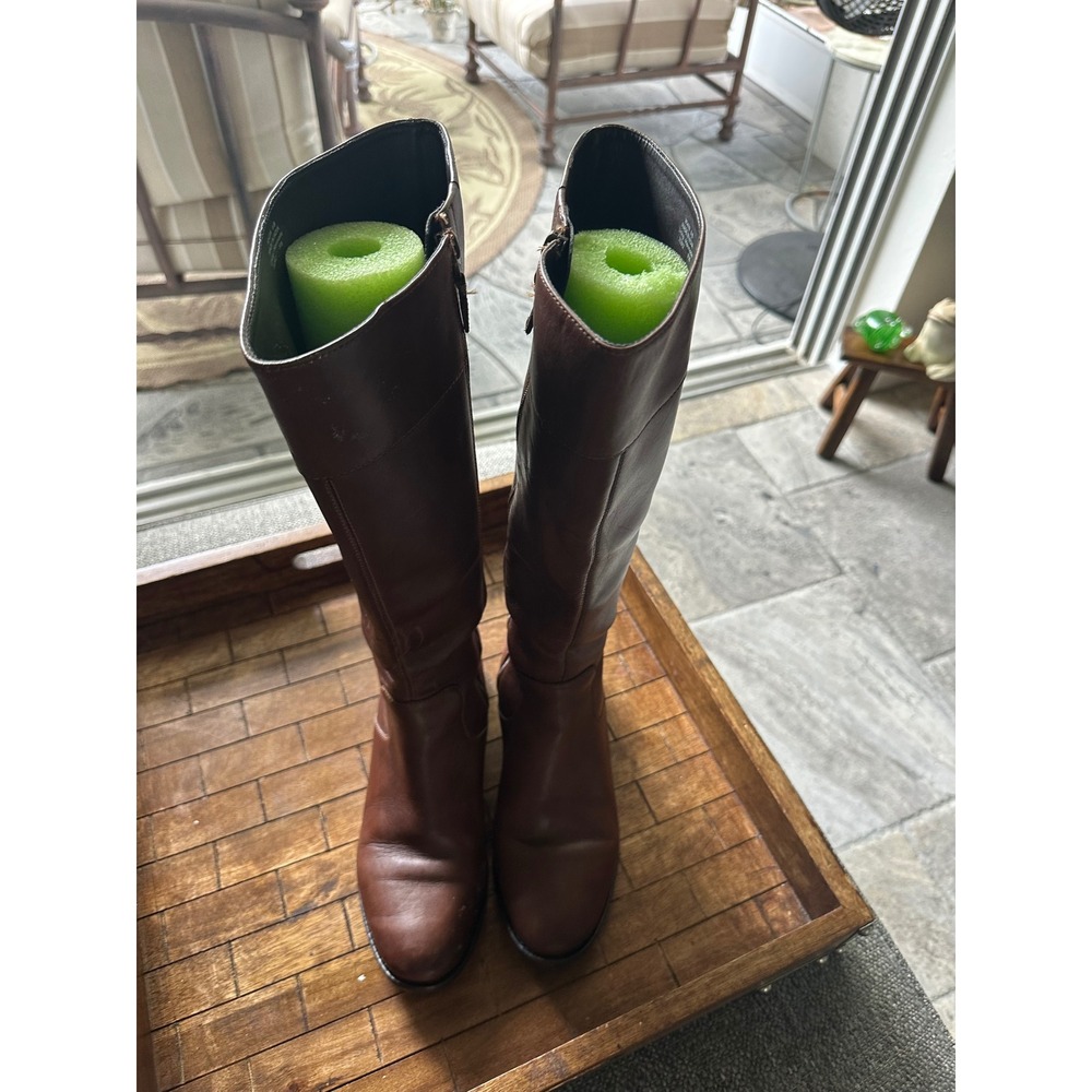 Cole Haan Womens Brown Leather Tall Riding Boots W14119 Size 8 B